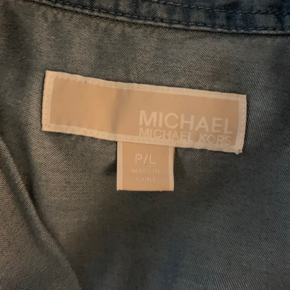 Michael Kors Chambray Shirt Dress - Picture 2 of 4